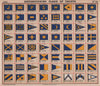 YACHT FLAGS. Blue & Yellow. Blue, Yellow & White 1914 old antique print