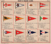 YACHT & SAILING CLUB FLAGS M Malmo Marseille Mediterraneo Medway Mitylene 1911