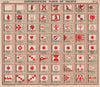 YACHT FLAGS. Red & White (1) 1911 old antique vintage print picture