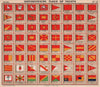 YACHT FLAGS. Red & White. Red & Yellow. Red, Yellow & Green 1911 old print