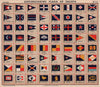 YACHT FLAGS. Blue Yellow Red White 1911 old antique vintage print picture