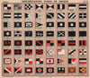 YACHT FLAGS. Black & White. Black White & Red. Black, Red & Yellow 1911 print