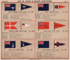 ROYAL YACHT & SAILING CLUB FLAGS C-D Cornwall Dansk Dart Dee Dorset 1908 print