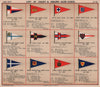 YACHT & SAILING CLUB FLAGS E-G Erith Essex Exe Falmouth Forth Fowey Gourock 1908