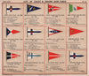 YACHT & SAILING CLUB FLAGS U-W Cannes Upper Thames Vancouver Waveney 1908