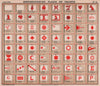 YACHT FLAGS. Red & White (1) 1908 old antique vintage print picture