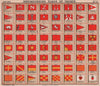 YACHT FLAGS. Red & White. Red & Yellow 1908 old antique vintage print picture