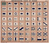 YACHT FLAGS. Blue & White (1) 1908 old antique vintage print picture
