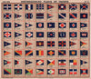 YACHT FLAGS. Blue, Red & White. Yellow Black 1908 old antique print picture