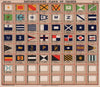 YACHT FLAGS. Assorted colours 1908 old antique vintage print picture