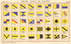 YACHT FLAGS Yellow & Blue. Yellow & Black 1896 old antique print picture