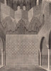 Section in Palace - Alhambra. Spain 1903 old antique vintage print picture