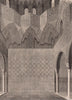 Section in Palace - Alhambra. Spain 1903 old antique vintage print picture