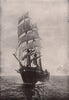 The Old-Time Wooden Ship. Ships 1903 antique vintage print picture