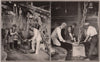 Chain Making: Heavy cable. Welding, Stud in Heavy Stud Chain 1903 old print