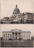 Washington: 1. The Capitol. 2. The White House . Washington DC 1903 old print