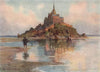Mont St. Michel from Tombelaine: evening. Manche. Côte d'Émeraude 1912 print