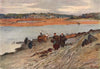 Seaweed gathering, Rance Estuary. Ille-et-Vilaine. Côte d'Émeraude 1912 print