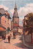 Rue de l'Horloge, Dinan. Côtes-d'Armor. Côte d'Émeraude 1912 old antique print