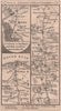 Dover. London - Greenwich road strip map PATERSON 1803 old antique chart