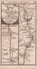 Llandovery. Llandovery - Lampeter road strip map PATERSON 1803 old antique