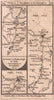 Whitby. New Malton-Wykeham-Scarborough road strip map PATERSON 1803 old