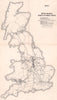 British Railways density of freight traffic. BEECHING REPORT 1963 old map