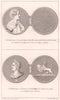 King Stanislaw Leszczynski medals 1733. Versailles. Election 1839 old print