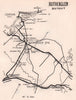 Rutherglen wine region sketch map. Victoria wineries. Australia 1955 old