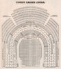 COVENT GARDEN THEATRE vintage seating plan. West End. Royal Opera House 1937