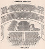 GARRICK THEATRE vintage seating plan. London West End 1937 old vintage print