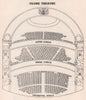 GLOBE THEATRE vintage seating plan. London West End. Newcastle Street 1937