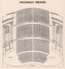 PICCADILLY THEATRE vintage seating plan. London West End 1937 old print