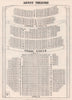 SAVOY THEATRE vintage seating plan. London West End 1937 old vintage print