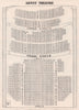 SAVOY THEATRE vintage seating plan. London West End 1937 old vintage print