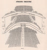 STRAND (NOW THE NOVELLO) THEATRE vintage seating plan. London West End 1937
