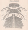 STRAND (NOW THE NOVELLO) THEATRE vintage seating plan. London West End 1937