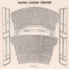 WINTER GARDEN (NOW NEW LONDON) THEATRE vintage seating plan. West End 1937