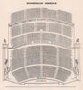 DOMINION CINEMA now THEATRE vintage seating plan. Tottenham Court Rd London 1937