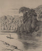 Cliveden from the Thames. Chilterns. Buckinghamshire 1929 old vintage print