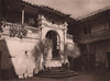 The courtyard of a Spanish colonial mansions at La Paz. Bolivia 1928 old print
