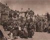 Copacabana, Lake Titicaca. An Indian market. Bolivia 1928 old vintage print