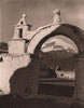 Part of the church wall & volcano at Sajama. Bolivia 1928 old vintage print