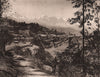 Sorata. The town lies at the foot of the Illampu. Bolivia 1928 old print