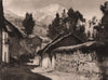A street at Sorata with a view of Illampu. Bolivia 1928 old vintage print