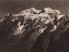 The Illimani seen from the Cerro Negro. Bolivia 1928 old vintage print picture