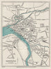 BARNSTAPLE vintage tourist town city resort plan. Devon. WARD LOCK 1926 map