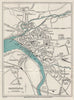 BARNSTAPLE vintage tourist town city resort plan. Devon. WARD LOCK 1926 map