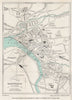 BARNSTAPLE vintage tourist town city resort plan. Devon. WARD LOCK 1965 map