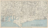 WEST SUSSEX COAST. South Downs. Bognor Worthing Chichester Portsmouth 1940 map